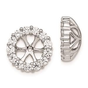 Pure Fire White Gold 6.5mm Lab Grown Diamond Earring Jackets