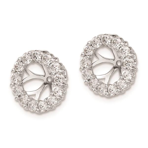 Pure Fire White Gold 6.5mm Lab Grown Diamond Earring Jackets alternate view