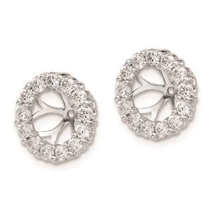 Pure Fire White Gold 6.5mm Lab Grown Diamond Earring Jackets alternate view