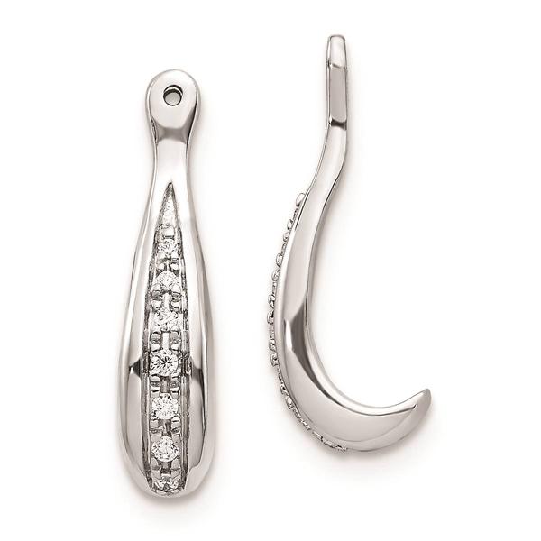 Pure Fire 14kt. White Gold Lab Grown Diamond Hook Earring Jackets