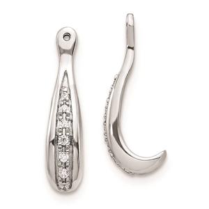 Pure Fire 14kt. White Gold Lab Grown Diamond Hook Earring Jackets