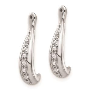 Pure Fire 14kt. White Gold Lab Grown Diamond Hook Earring Jackets alternate view