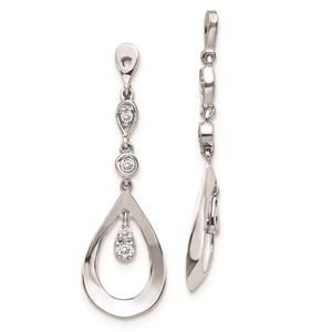 Pure Fire White Gold Lab Grown Diamond Teardrop Earring Jackets