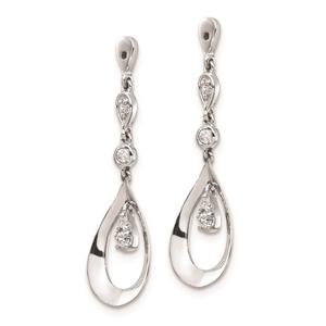 Pure Fire White Gold Lab Grown Diamond Teardrop Earring Jackets alternate view