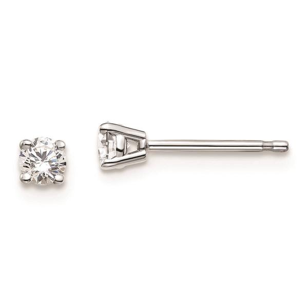 Pure Fire 14kt. White Gold 4-Prong 1/10ctw. Diamond Stud Earrings