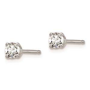 Pure Fire 14kt. White Gold 4-Prong 1/10ctw. Diamond Stud Earrings alternate view