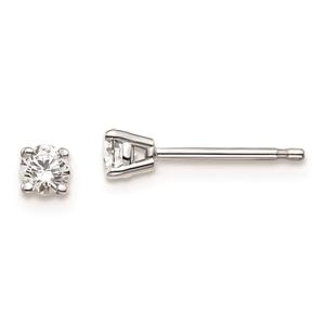 Pure Fire 14kt. White Gold 1/7ctw. 4-Prong Diamond Stud Earrings