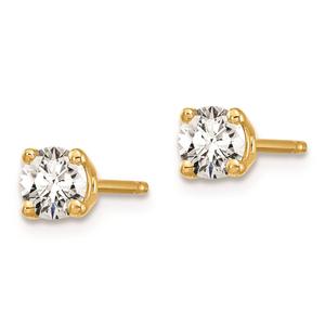 Pure Fire 14kt. Yellow Gold 4-Prong 1/3ctw. Diamond Stud Earrings alternate view