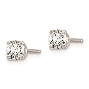 Pure Fire 14kt. White Gold 3/8ctw. 4-Prong Diamond Stud Earrings alternate view
