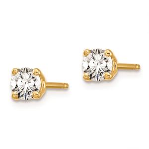 Pure Fire 14kt. Yellow Gold 1/2ctw. 4-Prong Diamond Stud Earrings alternate view