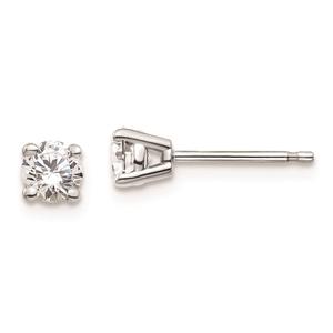 Pure Fire 14kt. White Gold 1/2ctw. 4-Prong Diamond Stud Earrings