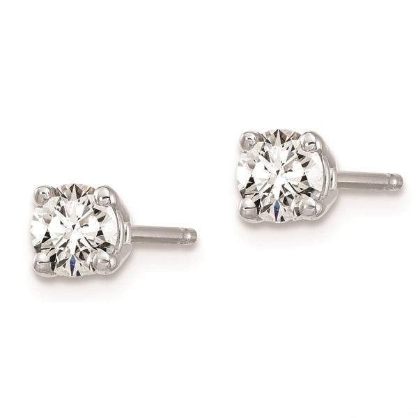 Pure Fire 14kt. White Gold 4-Prong 1/2ctw. Diamond Stud Earrings alternate view