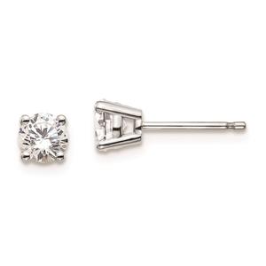 Pure Fire 14kt. White Gold 4-Prong 2/3ctw. Diamond Stud Earrings