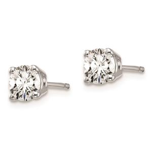 Pure Fire 14kt. White Gold 4-Prong 2/3ctw. Diamond Stud Earrings alternate view