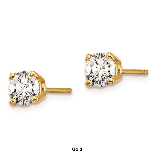 Pure Fire 14kt. Gold 3/4ctw. 4-Prong Diamond Stud Earrings alternate view