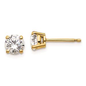 Pure Fire 14kt. Gold 1ctw. 4-Prong Lab Grown Diamond Earrings