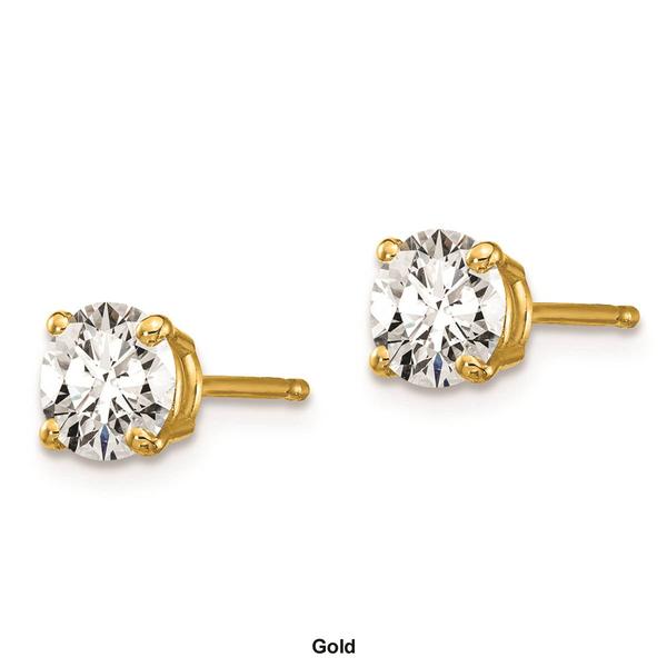 Pure Fire 14kt. Gold 1ctw. 4-Prong Lab Grown Diamond Earrings alternate view
