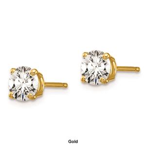 Pure Fire 14kt. Gold 1ctw. Lab Grown Diamond 4-Prong Earrings alternate view