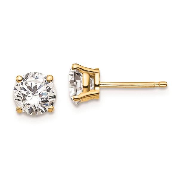 Pure Fire 14kt. Gold 1 1/2ctw. Lab Grown Diamond 4-Prong Earrings