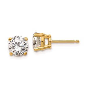 Pure Fire 14kt. Gold 2ctw. 4-Prong Lab Grown Diamond Earrings