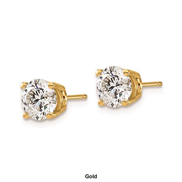 Pure Fire 14kt. Gold 2ctw. 4-Prong Lab Grown Diamond Earrings alternate view