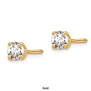 Pure Fire 14kt Gold 1/2ctw. Certified Diamond Screw Back Earrings alternate view