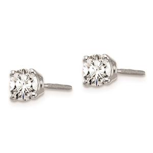 Pure Fire 14kt. White Gold 3/4ctw. 4-Prong Diamond Screw Earrings alternate view