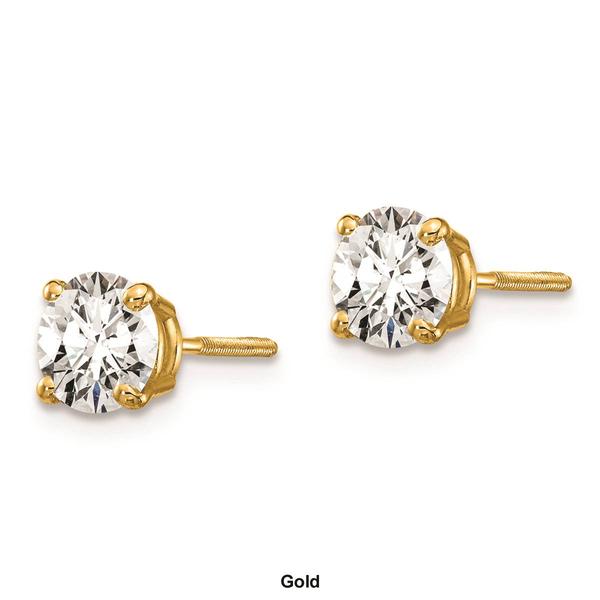 Pure Fire 14kt. Gold 1ctw. Certified Diamond Screw Back Earrings alternate view