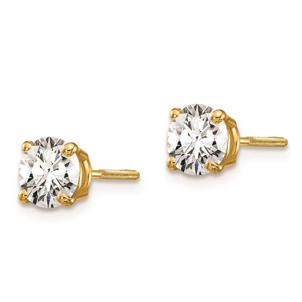Pure Fire 14kt. Gold Certified 1ctw. Diamond Screw Back Earrings alternate view