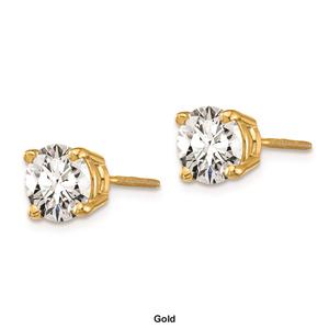 Pure Fire 14kt. Gold 1 1/2ctw 4-Prong Diamond Screw-Back Earrings alternate view