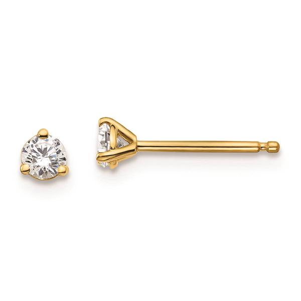 Pure Fire 14kt. Yellow Gold Certified 1/5ctw. Diamond Earrings