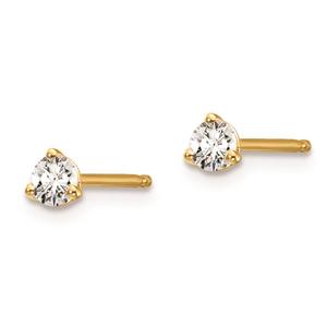 Pure Fire 14kt. Yellow Gold Certified 1/5ctw. Diamond Earrings alternate view