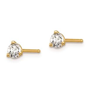 Pure Fire 14kt. Yellow Gold 1/4ctw. Lab Grown Diamond Earrings alternate view