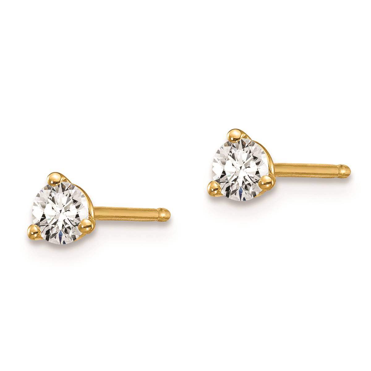 Pure Fire 14kt. Yellow Gold Lab Grown 1/4ctw. Diamond Earrings