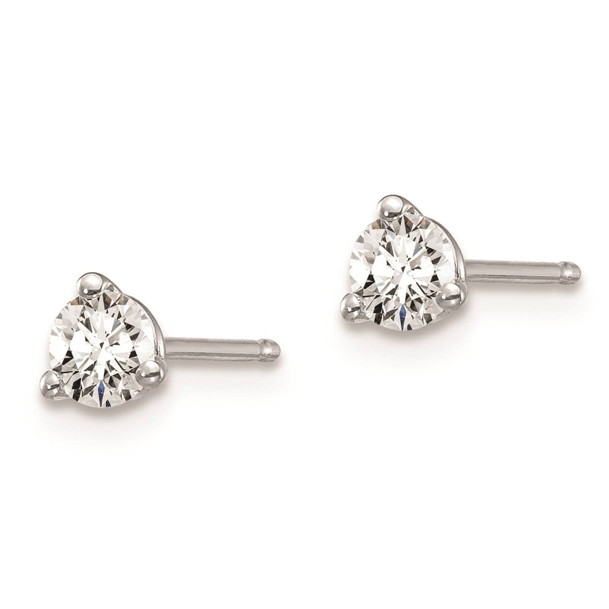 Pure Fire 14kt. White Gold Certified 1/3ctw. Lab Diamond Earrings