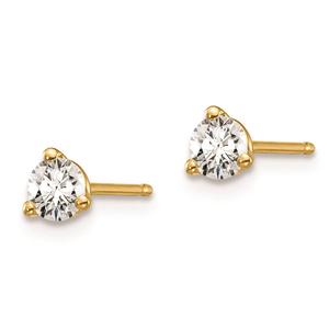 Pure Fire 14kt. Yellow Gold 1/3ctw. Lab Grown Diamond Earrings alternate view