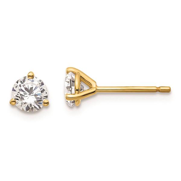 Pure Fire 14kt. Yellow Gold Lab Grown 1/2ctw. Diamond Earrings