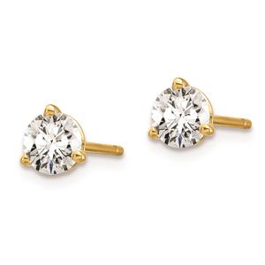 Pure Fire 14kt. Yellow Gold Lab Grown 1/2ctw. Diamond Earrings alternate view