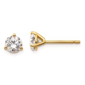 Pure Fire 14kt. Yellow Gold Lab Grown 3/4ctw. Diamond Earrings