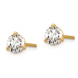 Pure Fire 14kt. Yellow Gold Lab Grown 3/4ctw. Diamond Earrings alternate view