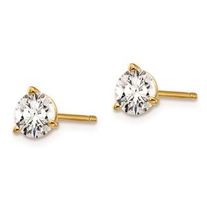 Pure Fire 14kt. Yellow Gold 1ctw. Lab Grown Diamond Earrings alternate view