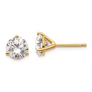 Pure Fire 14kt Gold 1 1/2ctw Certified Lab Grown Diamond Earrings