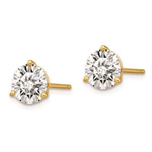 Pure Fire 14kt. Yellow Gold 2ctw. Certified Lab Diamond Earrings alternate view