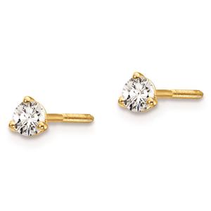 Pure Fire 14kt. Gold 1/5ctw. Lab Grown Diamond Screwback Earrings alternate view