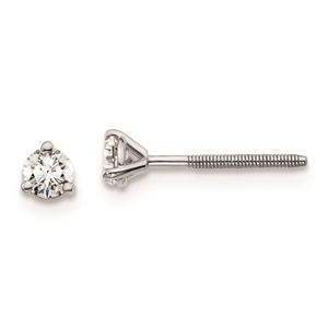 Pure Fire 14kt. White Gold Screwback 1/5ctw. Lab Diamond Earrings