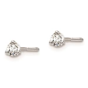 Pure Fire 14kt. White Gold Screwback 1/5ctw. Lab Diamond Earrings alternate view