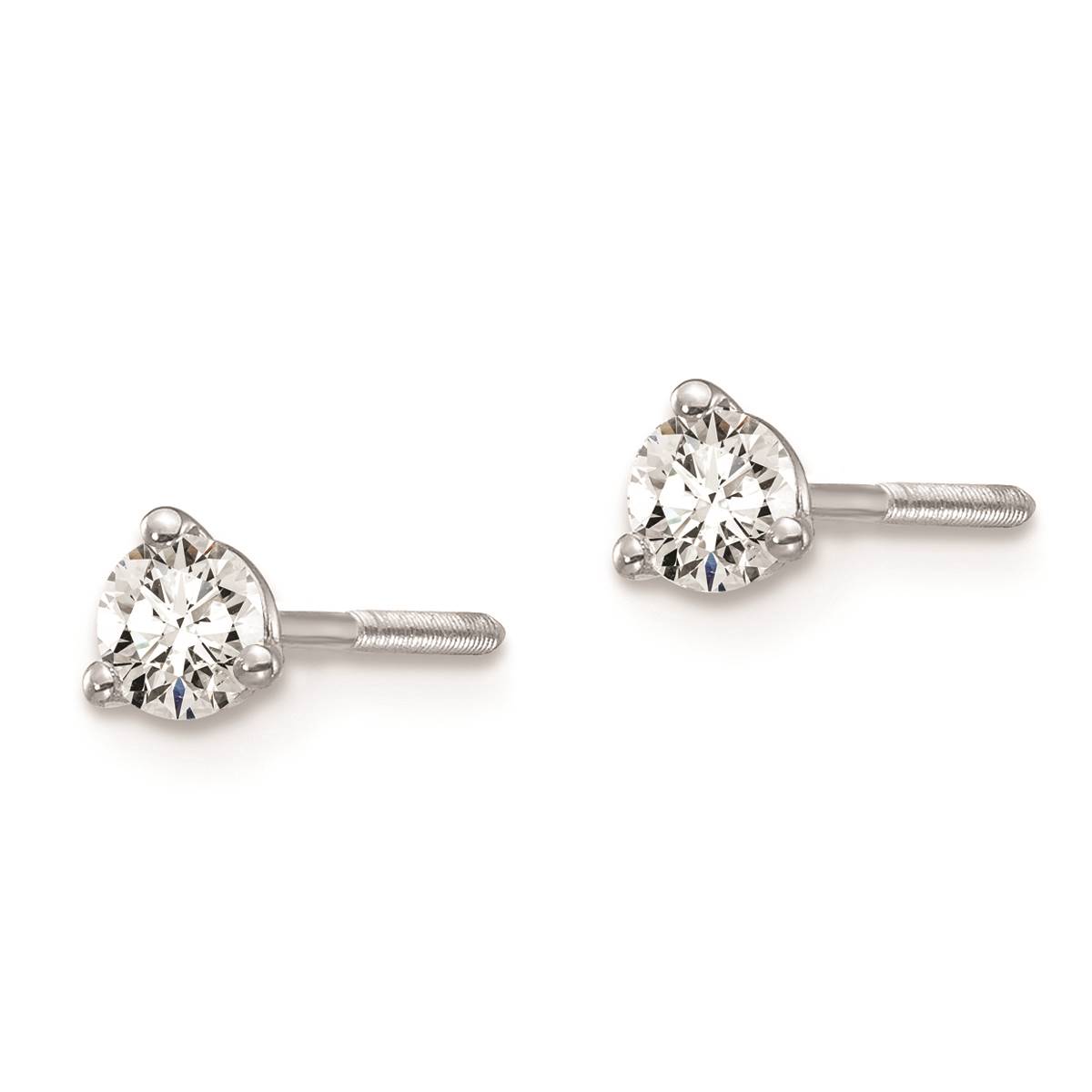 Pure Fire 14kt. White Gold 1/4ctw. Screwback Lab Diamond Earrings