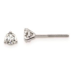 Pure Fire 14kt. White Gold Screwback 1/4ctw. Lab Diamond Earrings