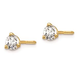 Pure Fire 14kt. Gold 1/3ctw. Certified Lab Diamond Screw Earrings alternate view