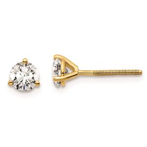 Pure Fire 14kt. Gold 2/3ctw. Screwback Lab Grown Diamond Earrings